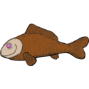 download Green Fish clipart image with 315 hue color
