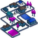 download Rpg Map Symbols Village clipart image with 180 hue color
