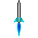download Rocket clipart image with 180 hue color