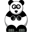 download Cartoon Panda clipart image with 135 hue color