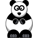 download Cartoon Panda clipart image with 225 hue color