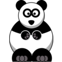 download Cartoon Panda clipart image with 315 hue color