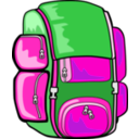 download Backpack clipart image with 270 hue color
