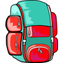 download Backpack clipart image with 315 hue color