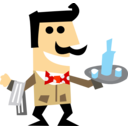 download Waiter clipart image with 0 hue color