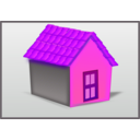download House Tiled Roof clipart image with 270 hue color