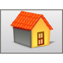download House Tiled Roof clipart image with 0 hue color