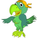 download Pirate Parrot clipart image with 45 hue color