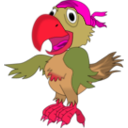 download Pirate Parrot clipart image with 315 hue color