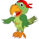 download Pirate Parrot clipart image with 0 hue color