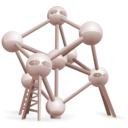 download Atomium Belgium clipart image with 315 hue color