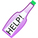 download Message In A Bottle clipart image with 90 hue color
