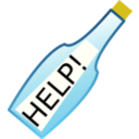 download Message In A Bottle clipart image with 0 hue color