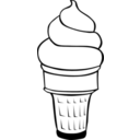 download Fast Food Desserts Ice Cream Cones Soft Serve clipart image with 0 hue color