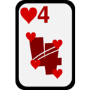 download Four Of Hearts clipart image with 0 hue color
