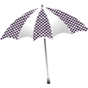 download Chequered Umbrella clipart image with 90 hue color