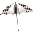 download Chequered Umbrella clipart image with 180 hue color