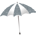 download Chequered Umbrella clipart image with 0 hue color