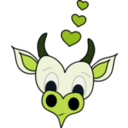 download Loving Cow clipart image with 90 hue color