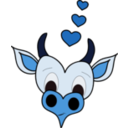 download Loving Cow clipart image with 225 hue color