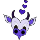 download Loving Cow clipart image with 270 hue color