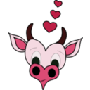 download Loving Cow clipart image with 0 hue color