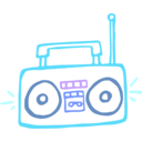 download Boombox Linda Kim 01 clipart image with 180 hue color