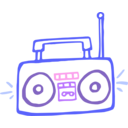 download Boombox Linda Kim 01 clipart image with 225 hue color