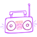 download Boombox Linda Kim 01 clipart image with 270 hue color