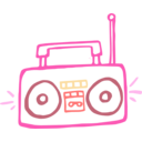 download Boombox Linda Kim 01 clipart image with 315 hue color