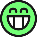 Flat Grin Smiley Emotion Icon Emoticon