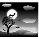 download Halloween Landscape clipart image with 135 hue color