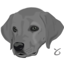 download Dog Head clipart image with 315 hue color