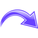 download Curved Arrow Blue clipart image with 45 hue color