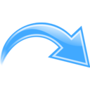 download Curved Arrow Blue clipart image with 0 hue color
