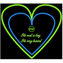 download Neon Heart clipart image with 90 hue color