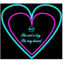 download Neon Heart clipart image with 180 hue color