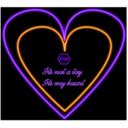download Neon Heart clipart image with 270 hue color