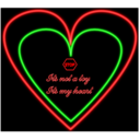 download Neon Heart clipart image with 0 hue color