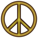 download 3d Peace Symbol clipart image with 315 hue color