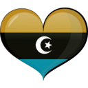 download Libya Heart Flag clipart image with 45 hue color