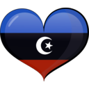 download Libya Heart Flag clipart image with 225 hue color