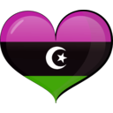 download Libya Heart Flag clipart image with 315 hue color