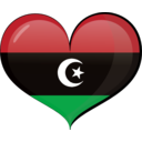 download Libya Heart Flag clipart image with 0 hue color