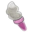 download Ice Cream Cone clipart image with 270 hue color