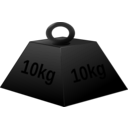 download 10 Kg Weight clipart image with 270 hue color