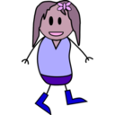 download Girl Stick Figure clipart image with 315 hue color