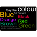 download Say The Colour Not The Word clipart image with 45 hue color