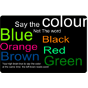download Say The Colour Not The Word clipart image with 90 hue color