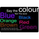 download Say The Colour Not The Word clipart image with 270 hue color